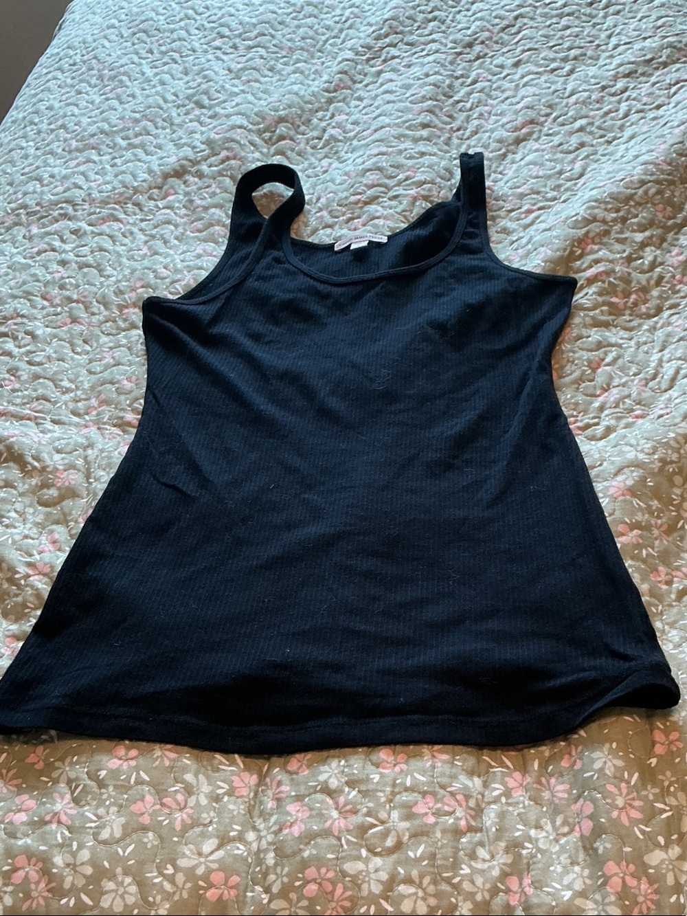 James Perse Versatile Black Ribbed Tank Top for Women 2